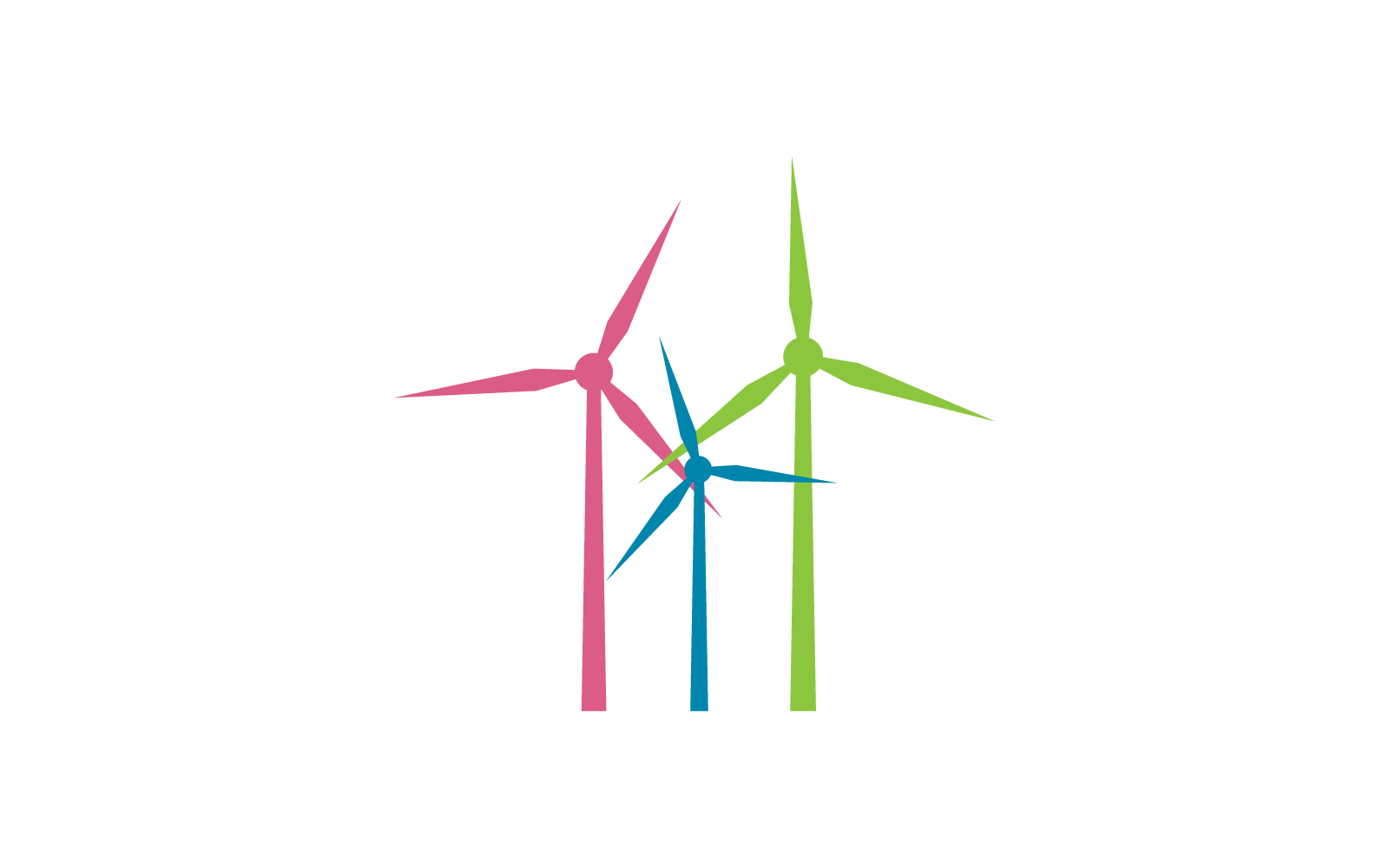 Yel değirmeni tasarım vektör logo illüstrasyon şablonu