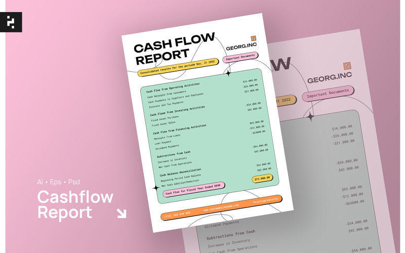 Creative Cash Flow Report Corporate Identity