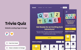 Quezi - Trivia Quiz Landing Page V2