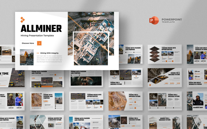 Allminer - Mining Industry Powerpoint Template PowerPoint Template
