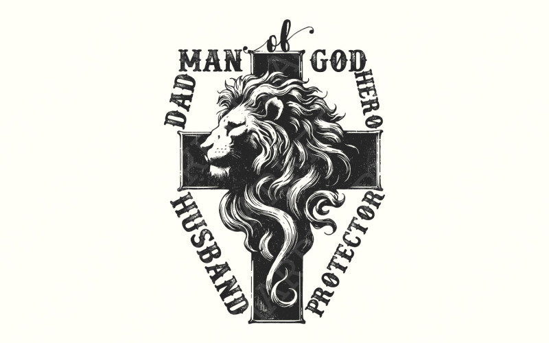 Dad Png, Christian Png, Man of God Png, Bible Verse Png, Jesus Png, Father Png, Christian Cross Illustration