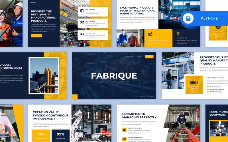 Fabrique - Manufacturing Industry Keynote Template
