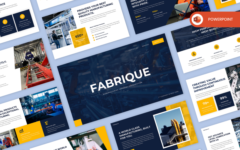 Fabrique - Manufacturing Industry PowerPoint PowerPoint Template