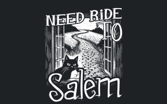 Need Ride to Salem PNG, Halloween Ghost png, Spooky png, Funny Halloween png, Cute Ghost png, Retro