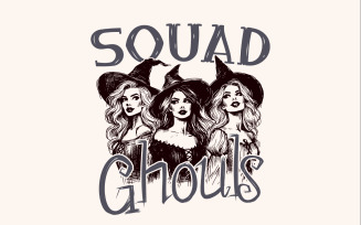 Squad Ghouls Png, Sublimation Designs, Witchy Png, Retro Halloween, Spooky Mama, Funny Halloween