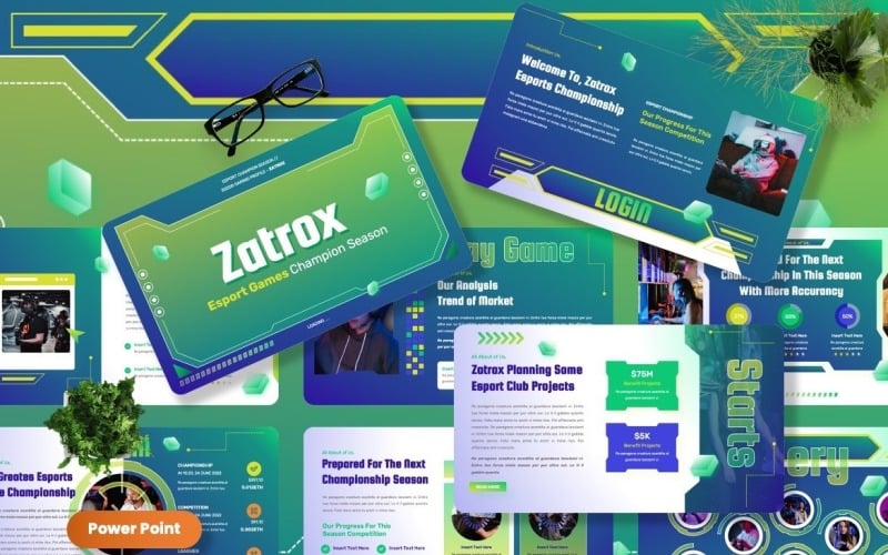 Zatrox - Esport Champion Powerpoint Templates PowerPoint Template