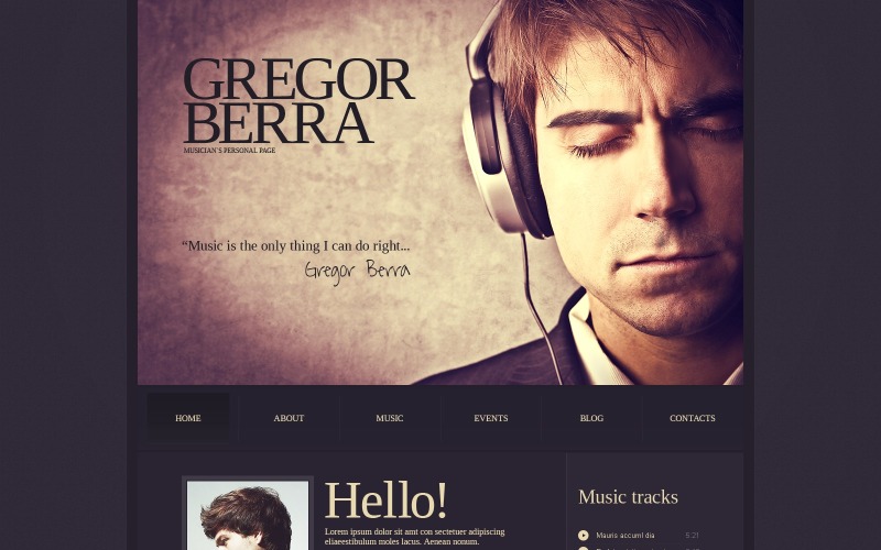 Singer Website Template
