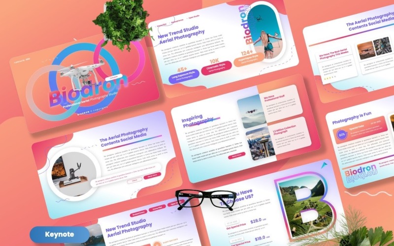 Biodron - Aerial Photography Keynote Templates
