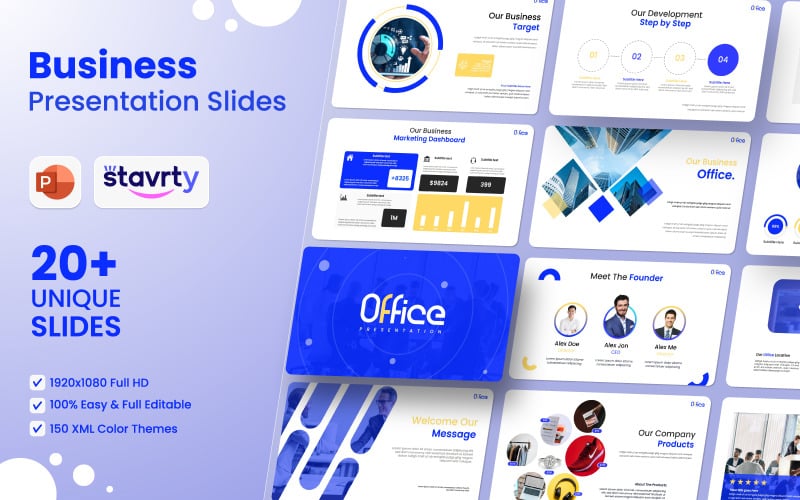 Business Pack PowerPoint templates, pitch deck presentation. PowerPoint Template