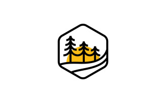 Pine tree logo template.Abstract pine tree icon V0