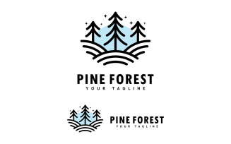 Pine tree logo template.Abstract pine tree icon V4