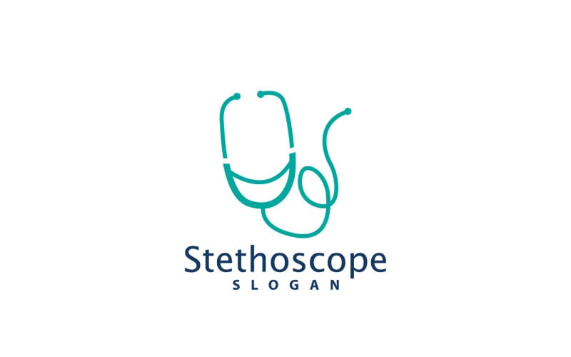 Stethoscope Logo Line Model Health Care DesignV28 Logo Template