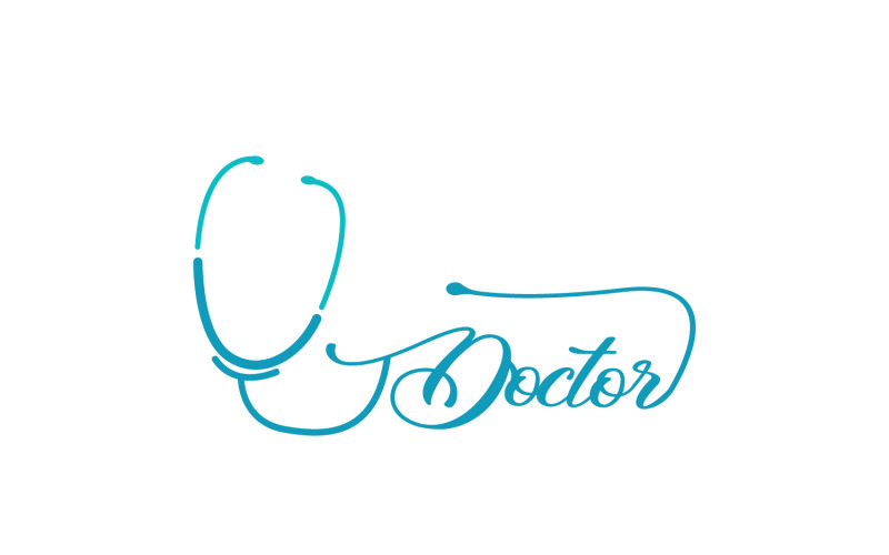 Stethoscope Logo Line Model Health Care DesignV2 Logo Template