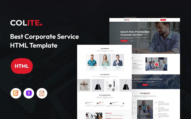Colite - Best Corporate Service website Template Website Template