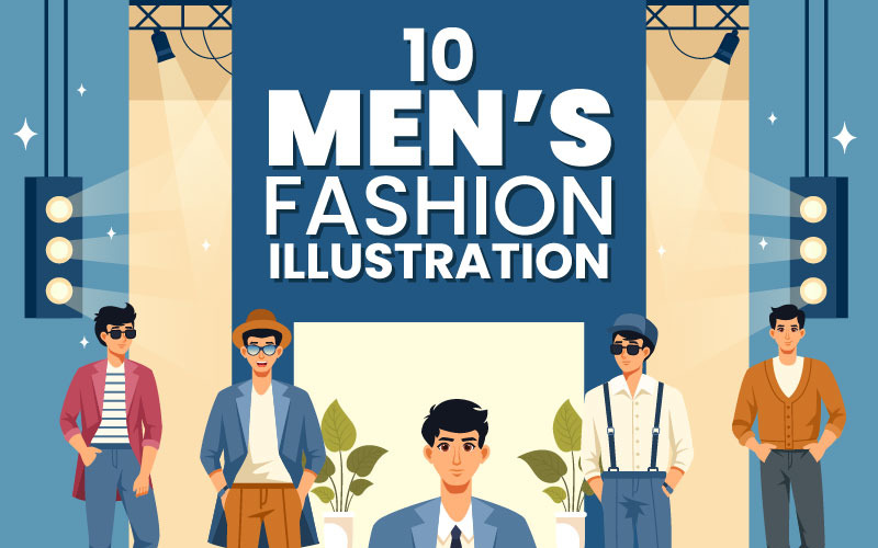 10 Men's Fashion Show Illustration