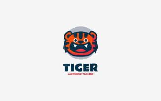 Tiger Mascot Cartoon Logo 2