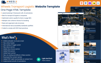 Wheels Express | One Page Transport Website HTML Template