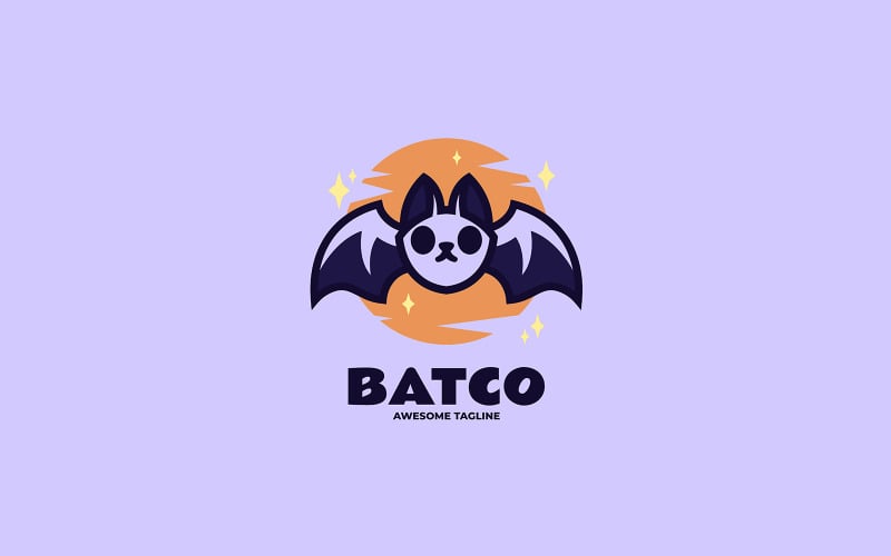 Bat Simple Mascot Logo Design 1 Logo Template