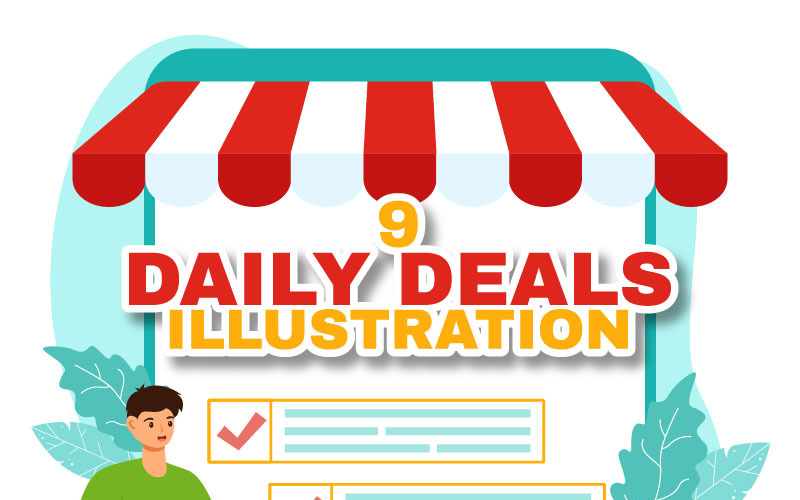 9 Daily Deals of The Day Illustration