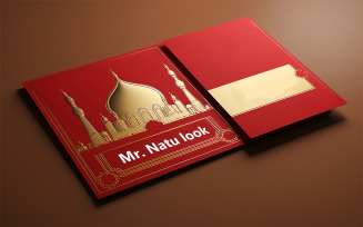 Islamic greeting card_invitation card design_geeting card mockup
