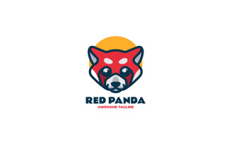 Red Panda Simple Mascot Logo 3
