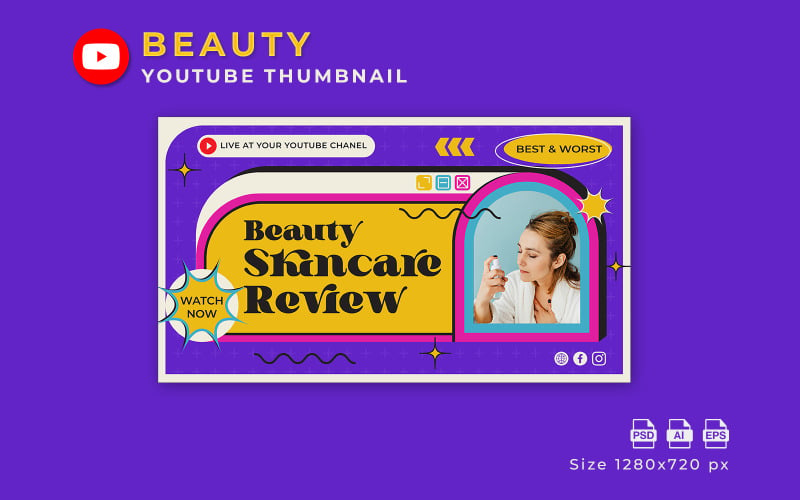 Skincare Review YouTube Thumbnail Social Media