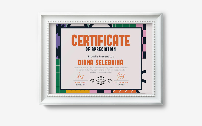 Certificate Apreciation Template Certificate Template