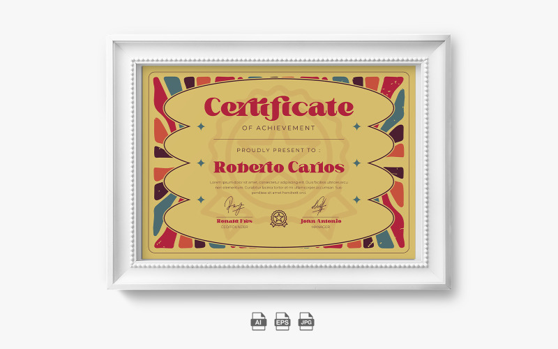 Retro Certificate Achievement Template 1 Certificate Template