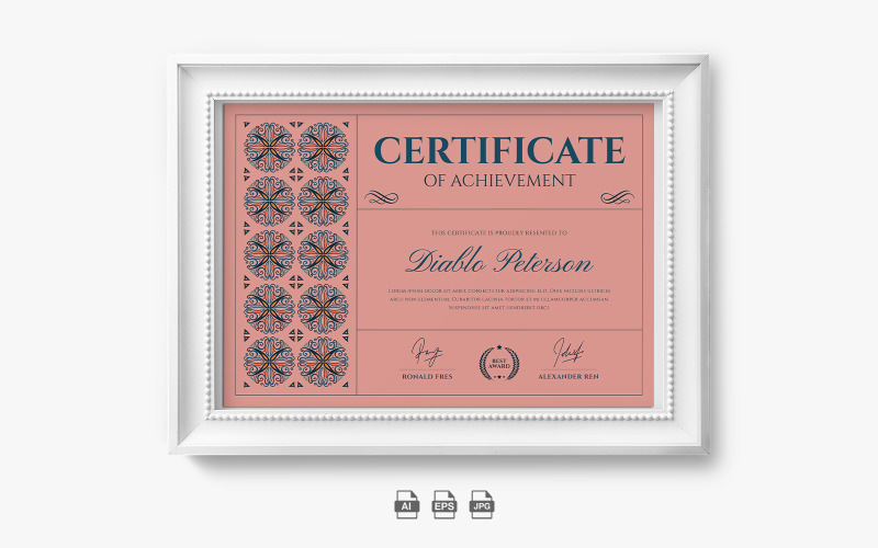 Traditional Certificate Achievement Template 1 Certificate Template