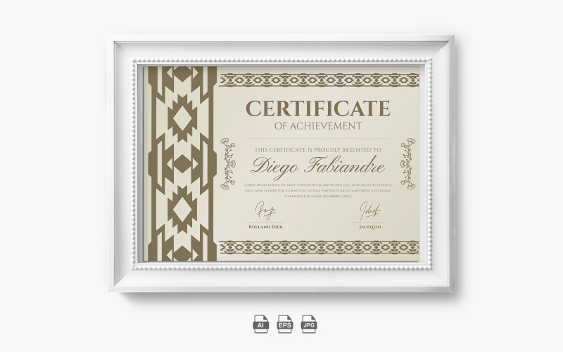 Traditional Certificate Achievement Template 2 Certificate Template