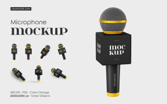 Microphone Mockup PSD Set