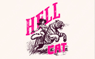 Hell Cat PNG, Cowgirl Tiger png, Cowboy Cat png, Greek Goddess png, Cute Western Cat, Cat Cowboy