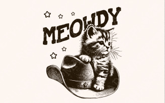 Meowdy Cute Cat, Ranch Life png, Rodeo Princess png, Cowgirl Princess, Kick Ass Cowgirl, Cat Cowboy