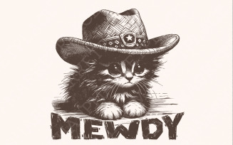 Meowdy Cute Cat, Ranch Life png, Rodeo Princess png, Cowgirl Princess, Kick Ass Cowgirl