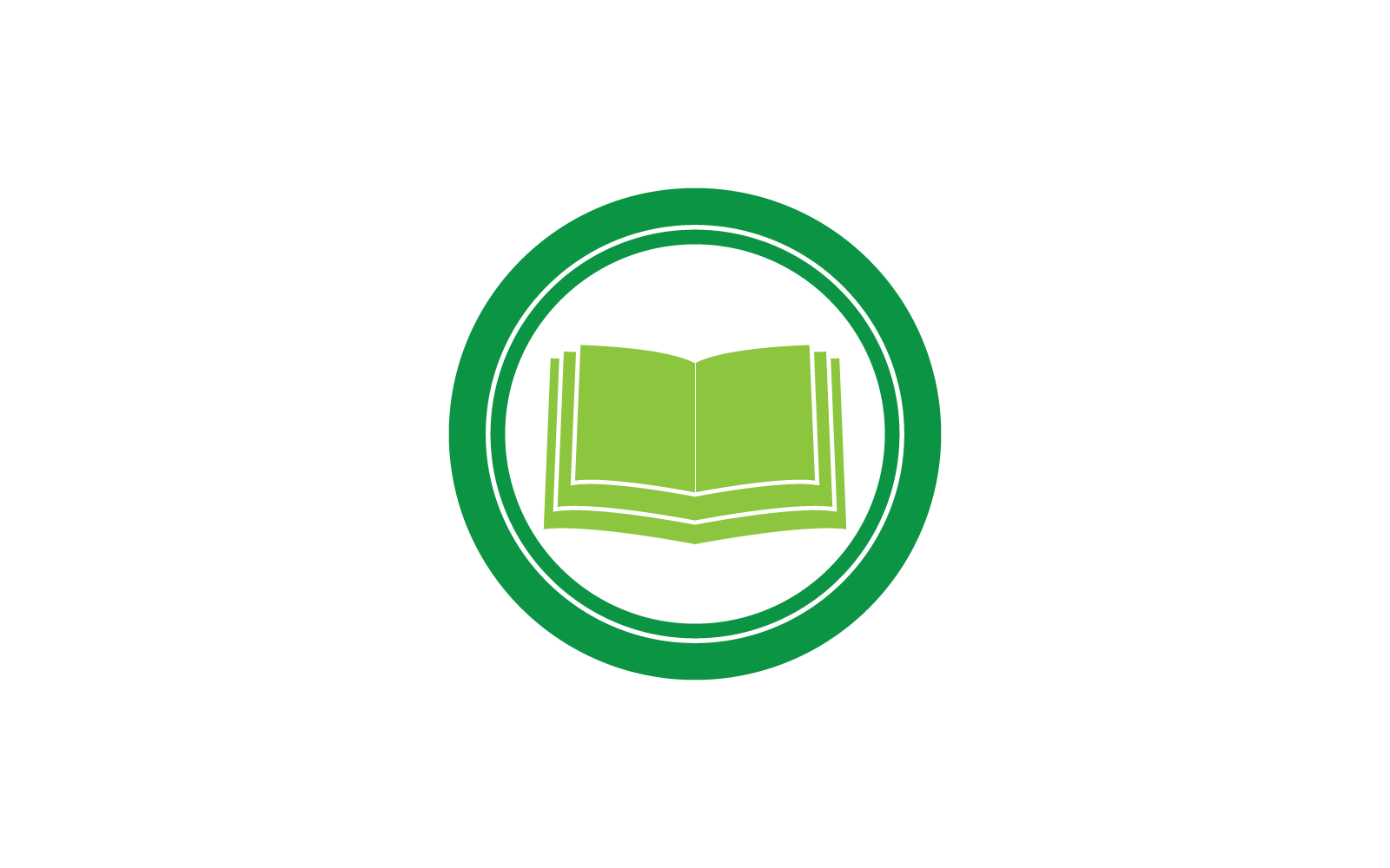 Plantilla vectorial de diseño de logotipo de educación de libros