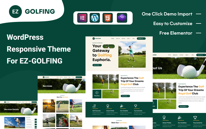 EZ-Golf: The Ultimate Game Changer WordPress Theme