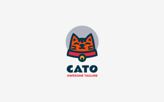 Cat Simple Mascot Logo Template 4