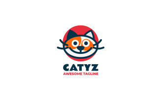 Cat Simple Mascot Logo Template 5