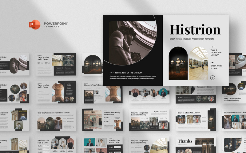 Histrion - History Museum Powerpoint Template PowerPoint Template