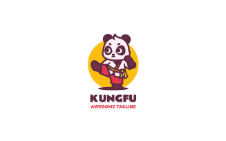 Kung Fu Panda Mascot Cartoon Logo
