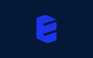 Letter E minimal logo design