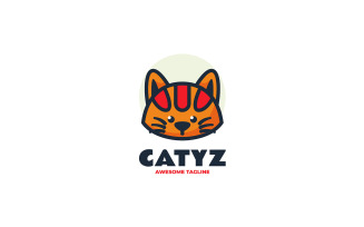 Cat Simple Mascot Logo Template 6