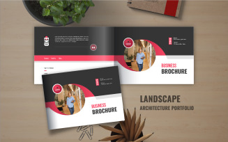 Landscape business brochure template or Landscape portfolio brochure design layout