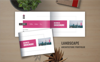 Landscape business brochure template or Landscape portfolio brochure design template layout