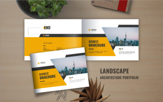 Landscape business brochure template or Landscape portfolio brochure layout