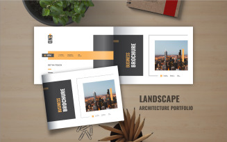 Landscape business brochure template or Landscape portfolio brochure template design layout