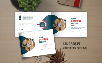 Landscape business brochure template or Landscape portfolio brochure template layout