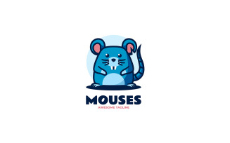 Mouse Simple Mascot Logo 1