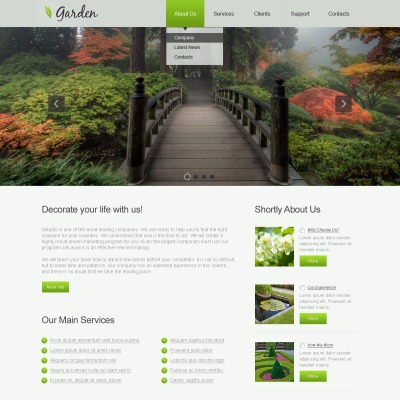 Garden Design Responsive Template Siti Web