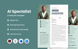CV Resume AI Specialist V5 the ultimate choice for AI specialists seeking a standout resume